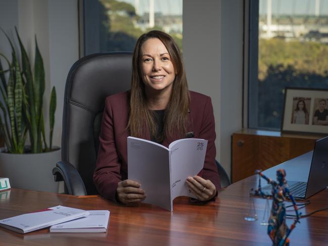 Treasurer Jaclyn Symes will hand down her first budget on Tuesday. Picture: Eamon Gallagher