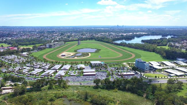 A first look at the $800m Warwick Farm Racecourse transformation, which will go ahead if Rosehill Gardens is sold to make way for housing. Picture: Supplied