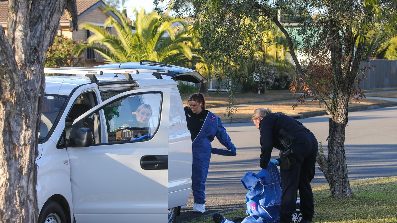 A crime scene was established at the home on Tuesday, with investigation led into the death. Picture: NCA Newswire/ Gaye Gerard