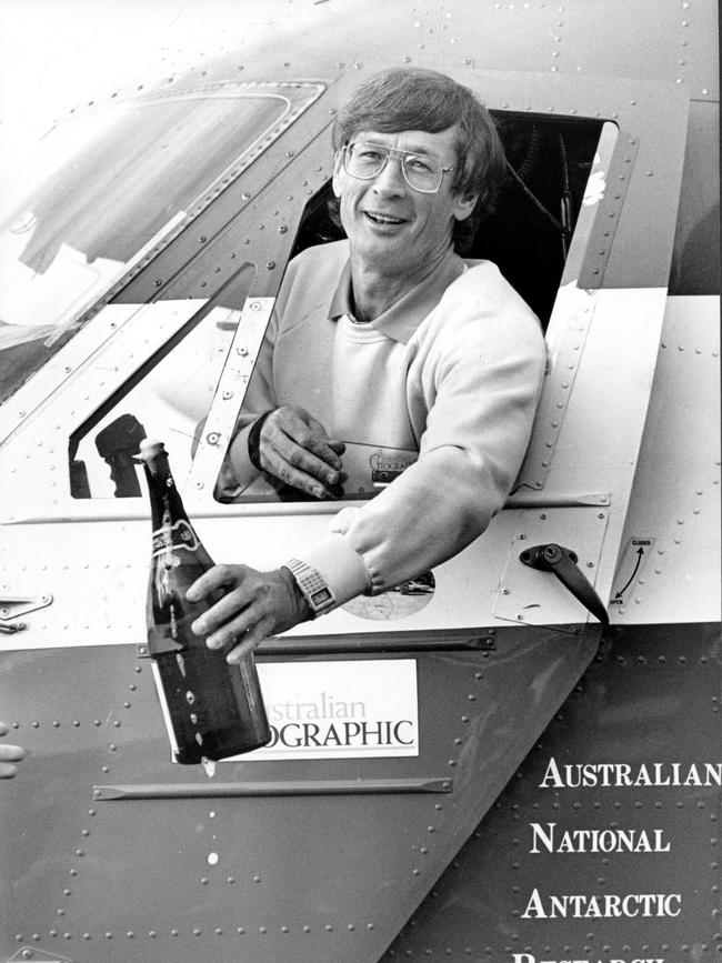 One of Dick Smith’s adventures included the first flight made from Australia to the Australian Antarctic Territory. Picture: Paul Hutten