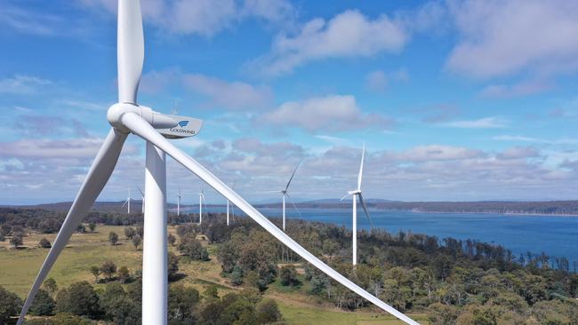 The Cattle Hill Wind Farm in Tasmania.