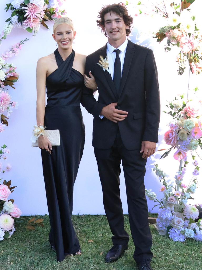 Olivia with formal partner at the 2024 St Ursula's College formal.