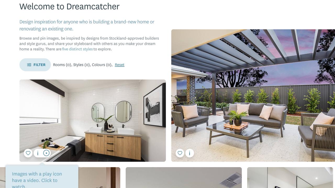 Stockland Dreamcatcher Styleboard platform allows people to bring their dream home to life.