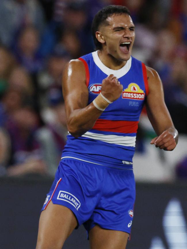 Jamarra Ugle-Hagan has been a bright spark for the Western Bulldogs. Picture: Michael Klein