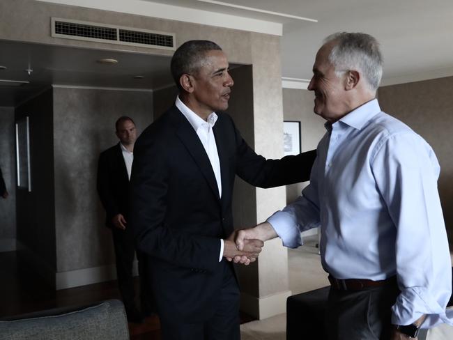 The former US president met with Malcolm Turnbull in Sydney last week. Picture: Supplied