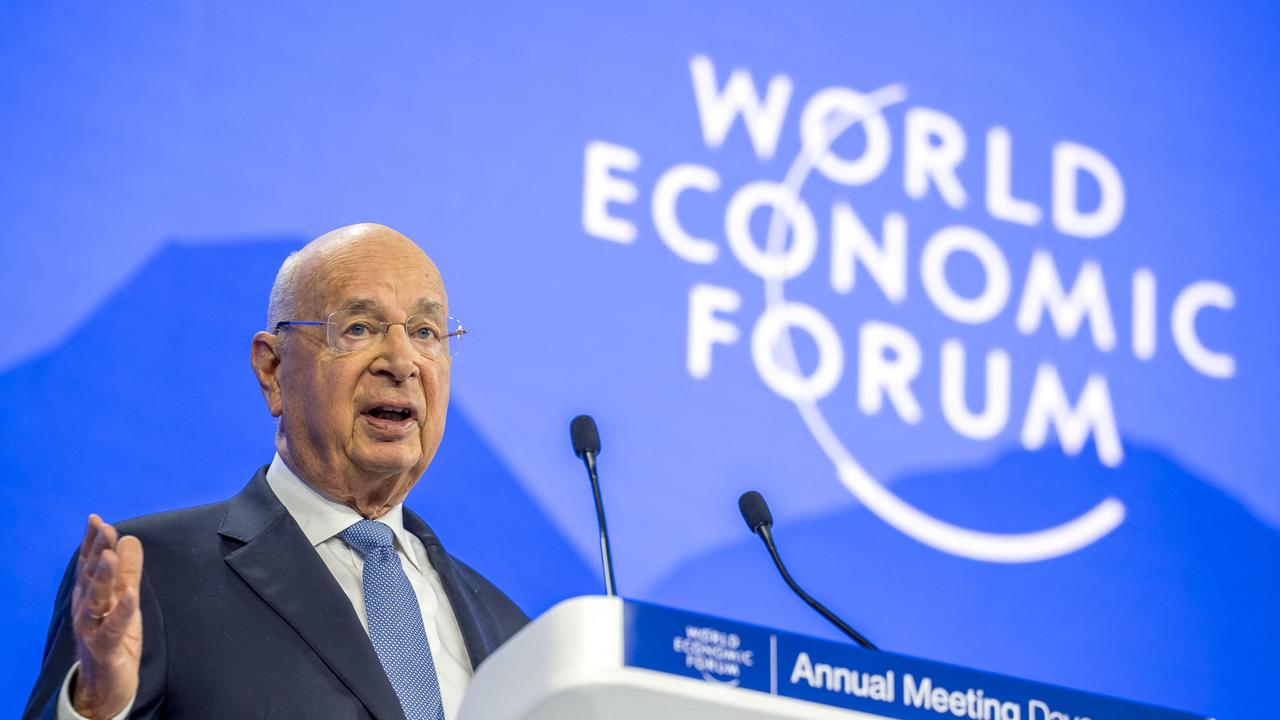 World Economic Forum founder and chairman Klaus Schwab attends a session during the World Economic Forum (WEF) annual meeting in Davos on January 21, 2025. (Photo by FABRICS COFFRINI / AFP)