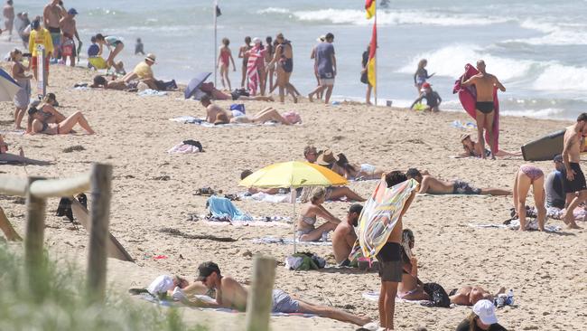 Cronulla beach on March 22. New data predicts dire consequences should NSW residents not following the strict social distancing guidelines. Picture: Matrix pictures