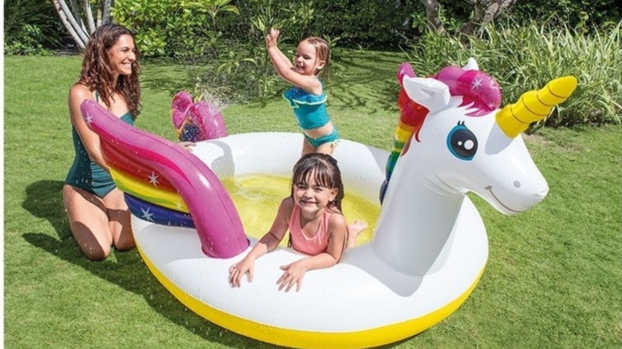 Primary Colours Kids Inflatable Paddling Pool Summer Water Fun 
