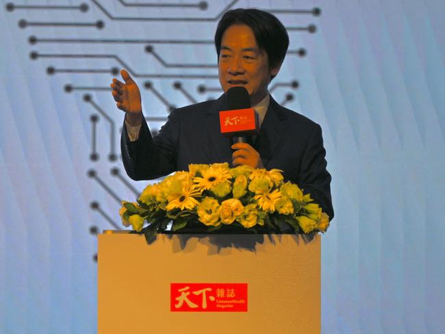 Taiwan Vice President William Lai speaks during the CW Semiconductor Forum in Taipei on March 16, 2023. (Photo by Sam Yeh / AFP)