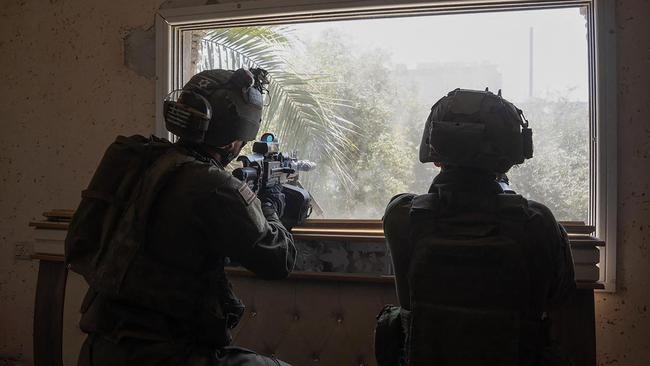 Israeli soldiers operating in the Gaza Strip. Picture: AFP.