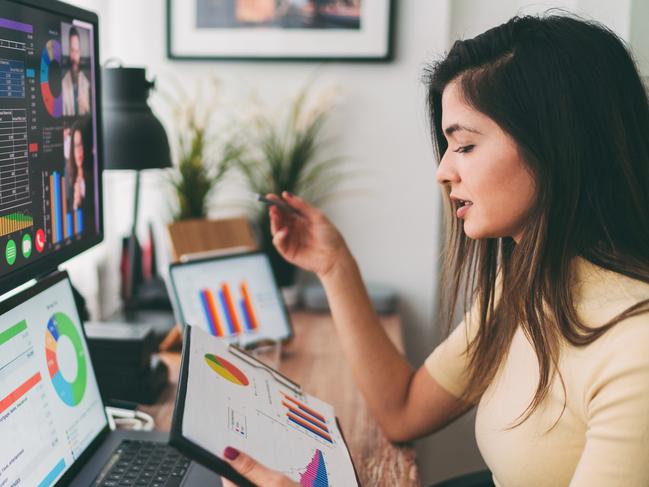 Businesspeople discussing business on virtual staff meeting during pandemic  Picture: istock