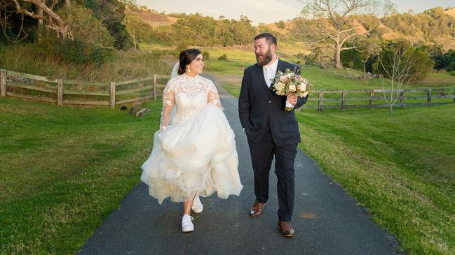 Newly weds: Brooke Urquhart and Aaron Wedel, Sunshine Coast Wedding Photographer Ben Connolly