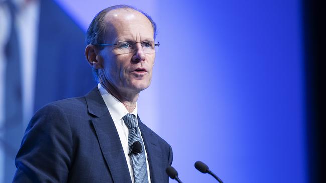 ANZ chief executive Shayne Elliott is now five years into his journey at ANZ and his metrics are now ticking the right way. Picture: AAP