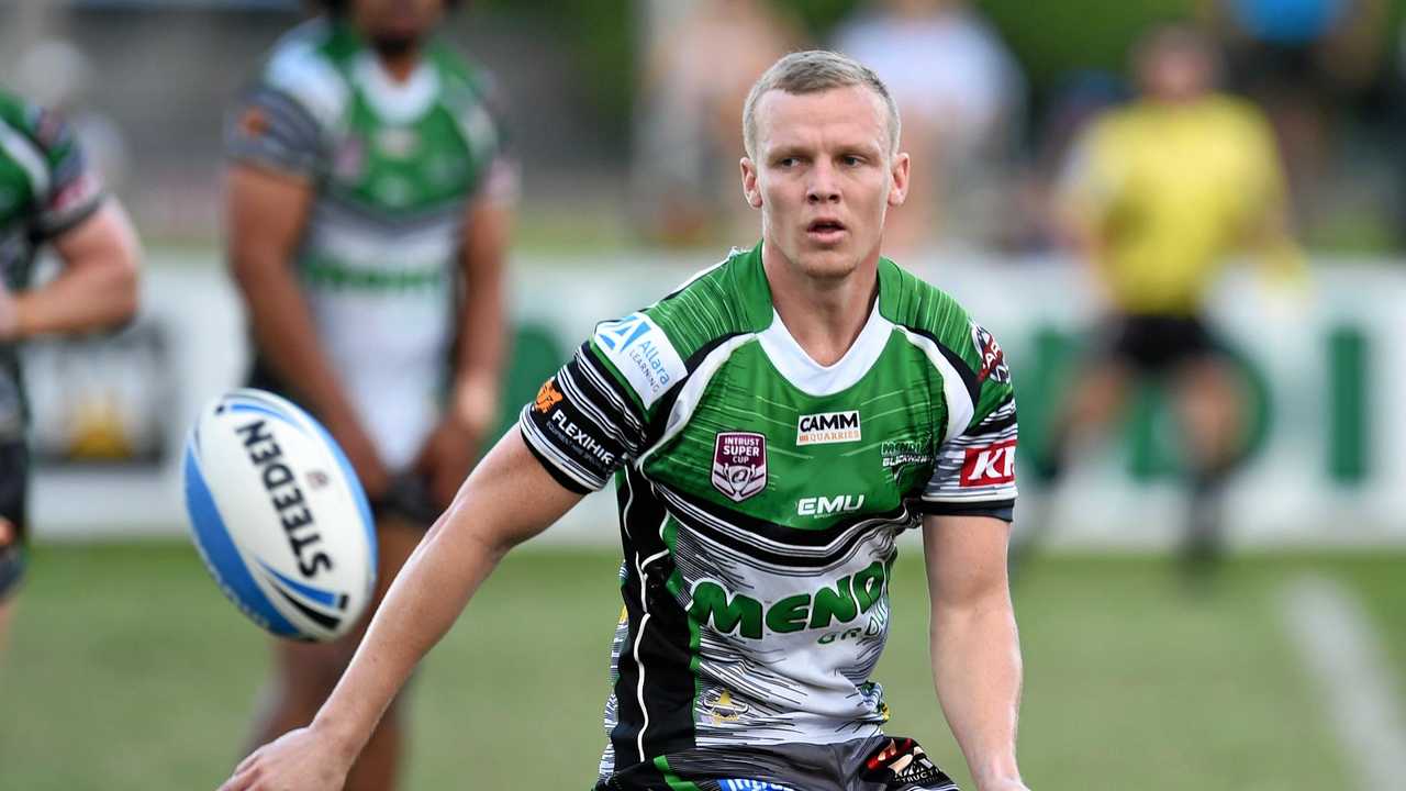 IMPRESSED: Townsville Blackhawk Kyle Laybutt fought through the pain barrier to help the side to a win over Redcliffe. Picture: Evan Morgan