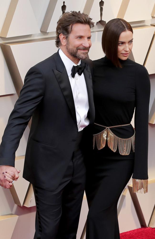 Cooper and former partner Irina Shayk at the 2019 Oscars. Picture: Neilson Barnard/Getty Images