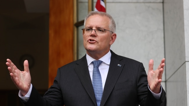 Scott Morrison will convene an emergency meeting with his senior colleagues and Australia's peak decision-making body as it decides what sanctions to be implemented against Russia over its incursion into Ukraine. Picture: NCA/Gary Ramage