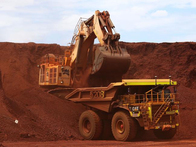 Ore being loaded at Fortescue Metals’ operations in the Pilbara region. Picture: Bloomberg