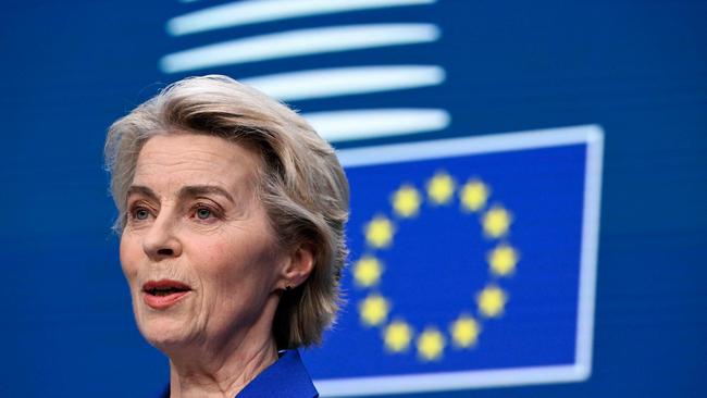 Within days of the US election, European Commission president Ursula von der Leyen proposed that Europe should buy more liquefied natural gas from America instead of from Russia. Picture: AFP