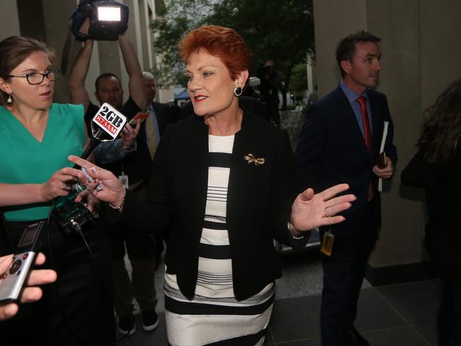 One Nation leader Pauline Hanson and Senator Rod Culleton publicly clashed this week. Picture: Gary Ramage