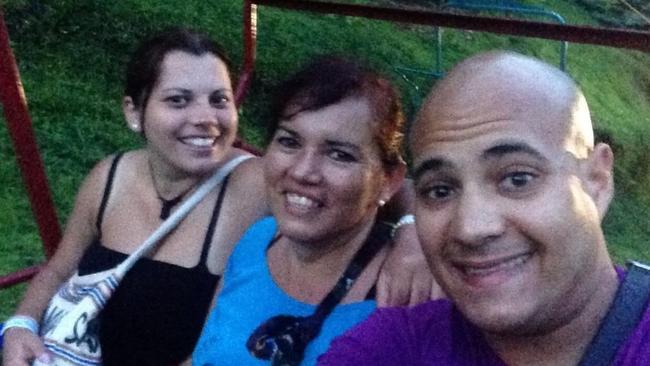 Johana Perez, her mum, and Johana’s partner Michael Malardier in Columbia. Picture: Supplied