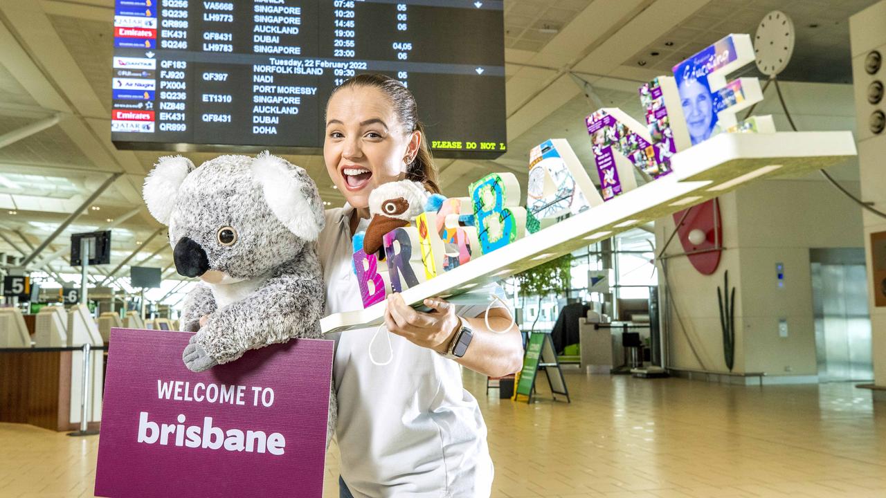 Brisbane Airport spokeswoman Rachel Bronish is rapt with the visitor numbers this Easter. Picture: Richard Walker