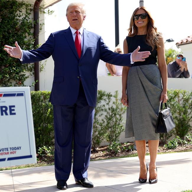 Donald Trump and wife Melania Trumpafter voting in Palm Beach, Florida. Picture: Getty Images/AFP