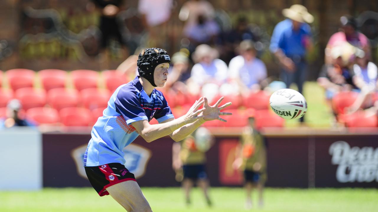 Nate Scott for City against Country Western Clydesdales rugby league at Toowoomba Sports Ground, Sunday, February 16, 2025. Picture: Kevin Farmer