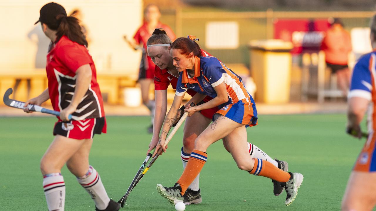 Newtown against Past High Hawks in A3 Women's Toowoomba Hockey grand final at Clyde Park, Saturday, September 7, 2024. Picture: Kevin Farmer