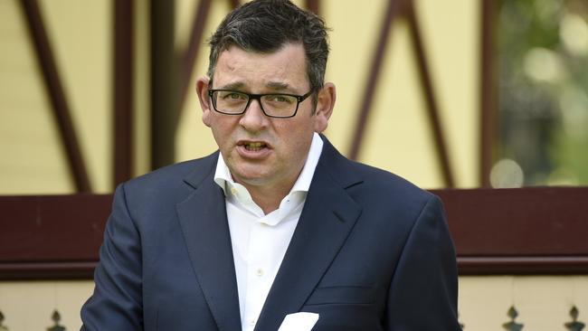 Premier Daniel Andrews will announce a reopening roadmap on Sunday. Picture: Andrew Henshaw