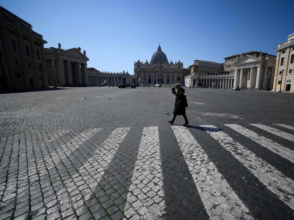 Rome is deserted amid the outbreak. Picture: Filippo MONTEFORTE / AFP