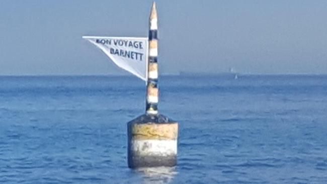 The Cottesloe pylon this morning.