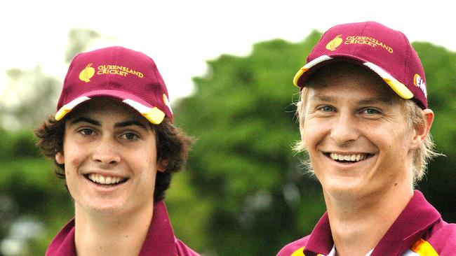 Ben Cutting, left, after being selector in the Queensland team in 2005. The other player is Darren Clark.