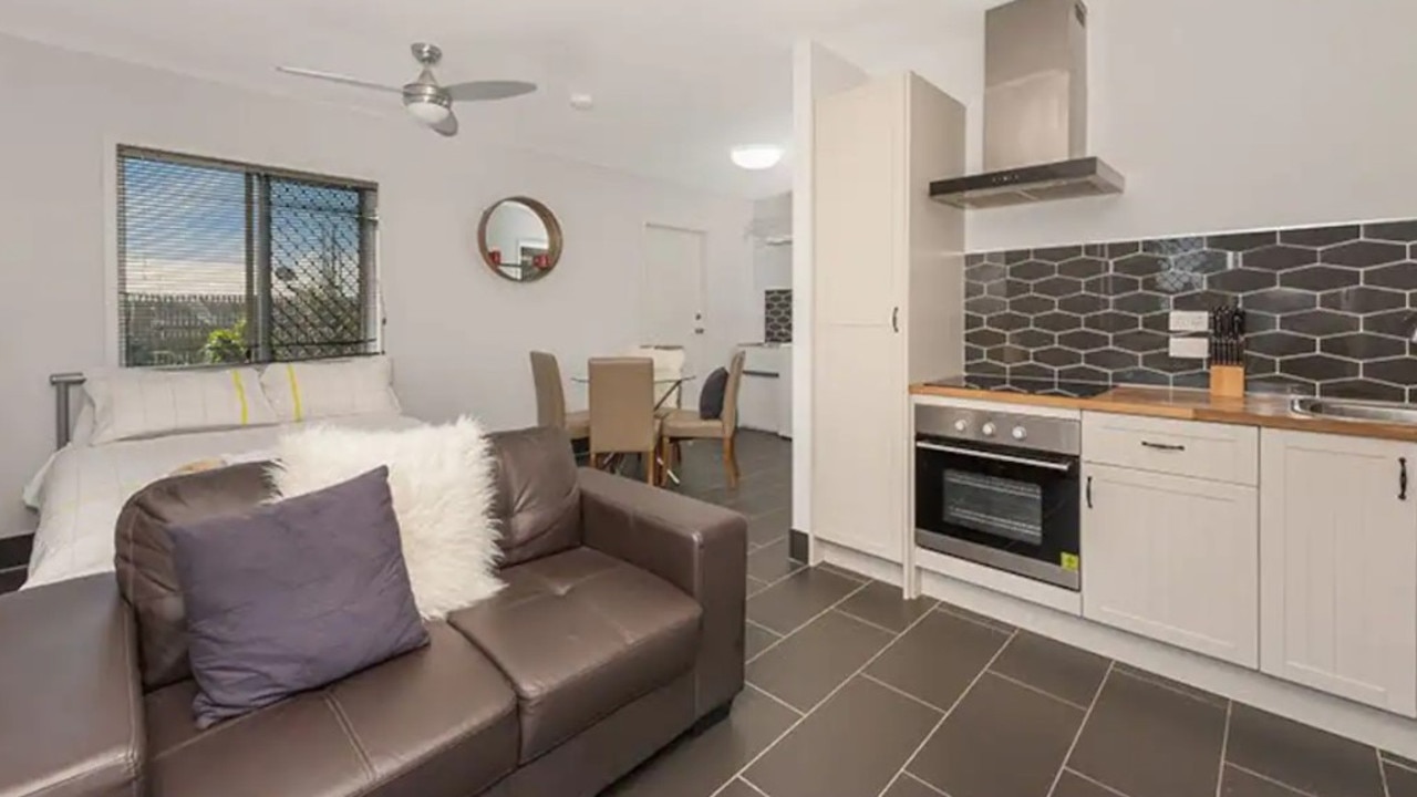 This comfortable Townsville studio is one of 50 affordable Airbnbs still available for the Easter long weekend. Picture: Airbnb