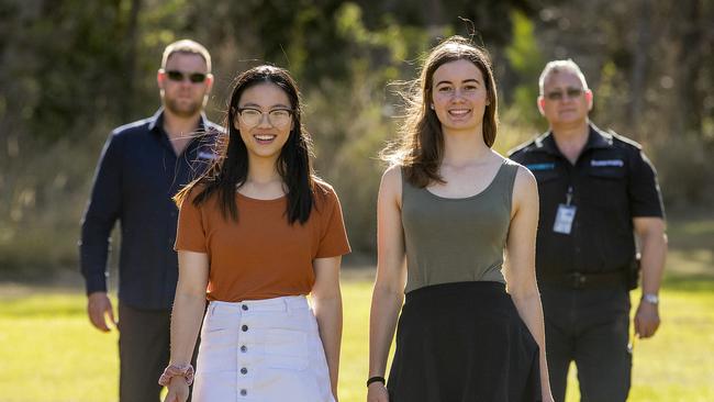 The group has offered to chaperone young Schoolies on their first dates. Picture: Jerad Williams