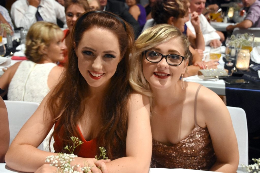 Pittsworth State High School formal 2015 Ellen Rose and Petronette Ferrieira. Picture: Photo Contributed