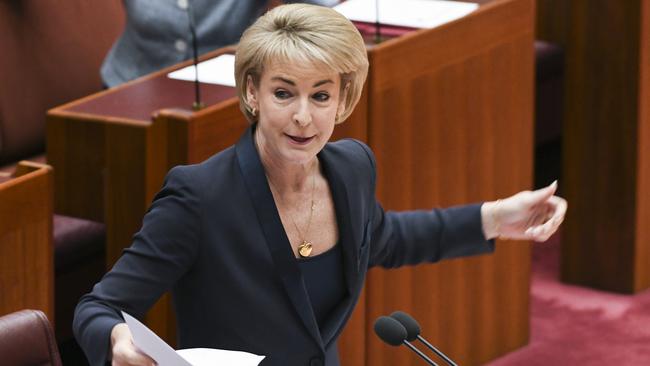 Senator Michaelia Cash at Parliament House in Canberra. Picture: Martin Ollman