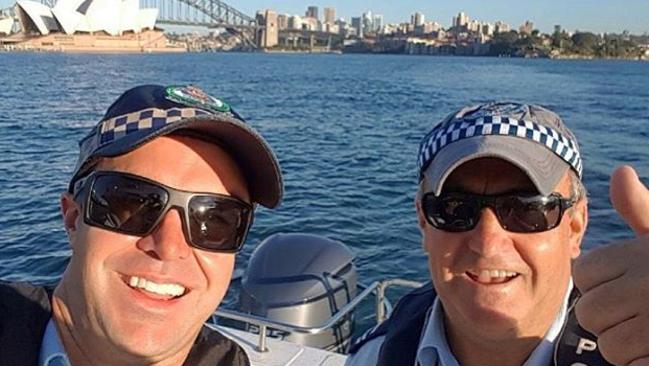 SnapSydney 2016 NSW Police start the day off in Farm Cove, Sydney Harbour. Source: INSTAGRAM @nswpolice