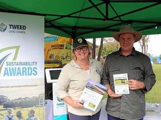 Spreading the message about the Tweed Sustainability Awards at the World Environment Day event at Murwillumbah on Sunday were Council's Unit Coordinator for Natural Resource Management, Jane Lofthouse and Project Officer for Biodiversity, Michael Corke.