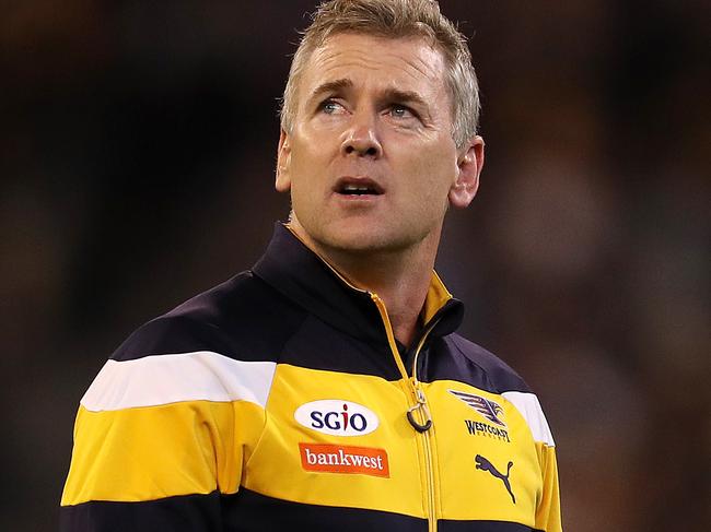 AFL Round 5.  Hawthorn vs. West Coast Eagles at the MCG .  West coast Eagles coach Adam Simpson    . Pic: Michael Klein