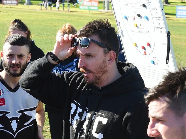 EDFL Football: Tullamarine v Roxburgh Park. Roxburgh Park coach Michael Farrelly. Picture: Josie Hayden