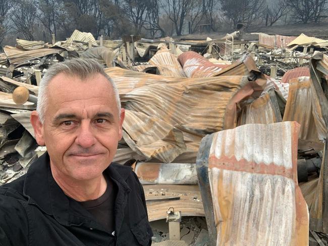 Gippsland FiresSarsfieldMyles Nichols lost his Sarsfield property in the fires