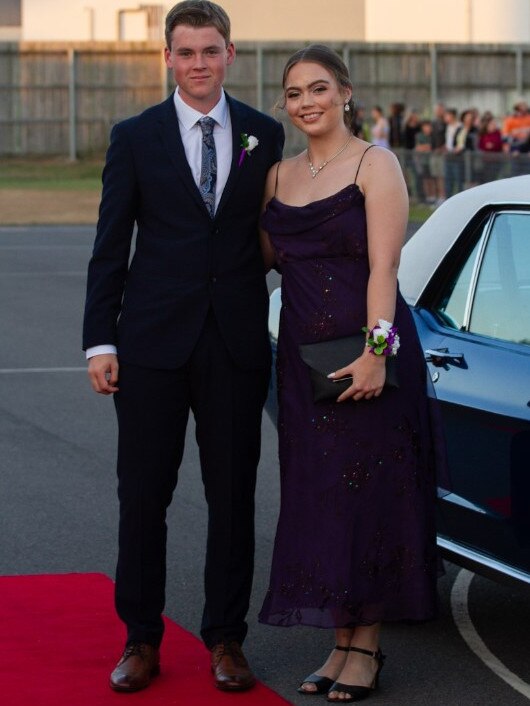 Seth Banks and Ari Tognolini at the 2023 Bundaberg State High School Formal.