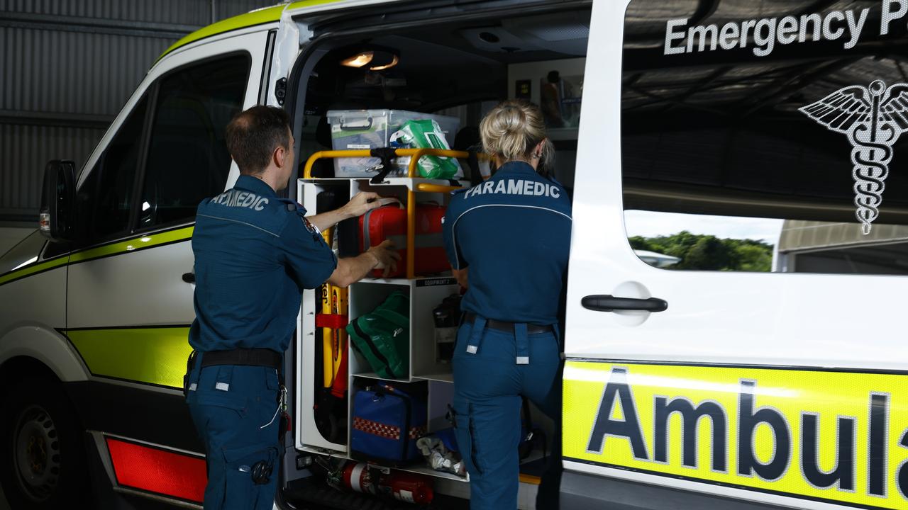 Man, 30, taken to Toowoomba Hospital after Centenary Heights crash. Picture: Brendan Radke