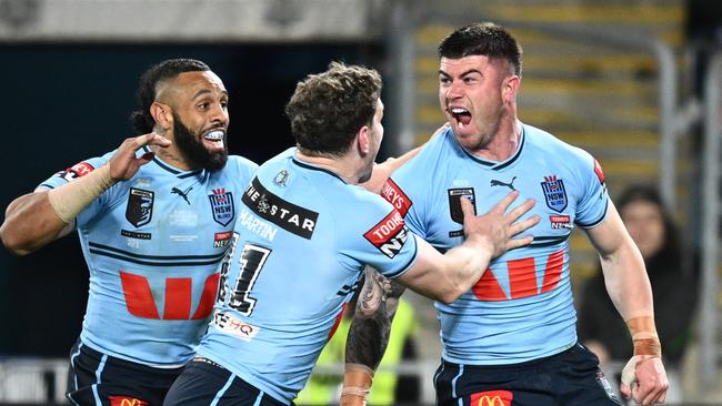 His extension caps off a stunning 2023 season for the star centre, after a surprise call up for NSW to make his Origin debut. Picture: AAP