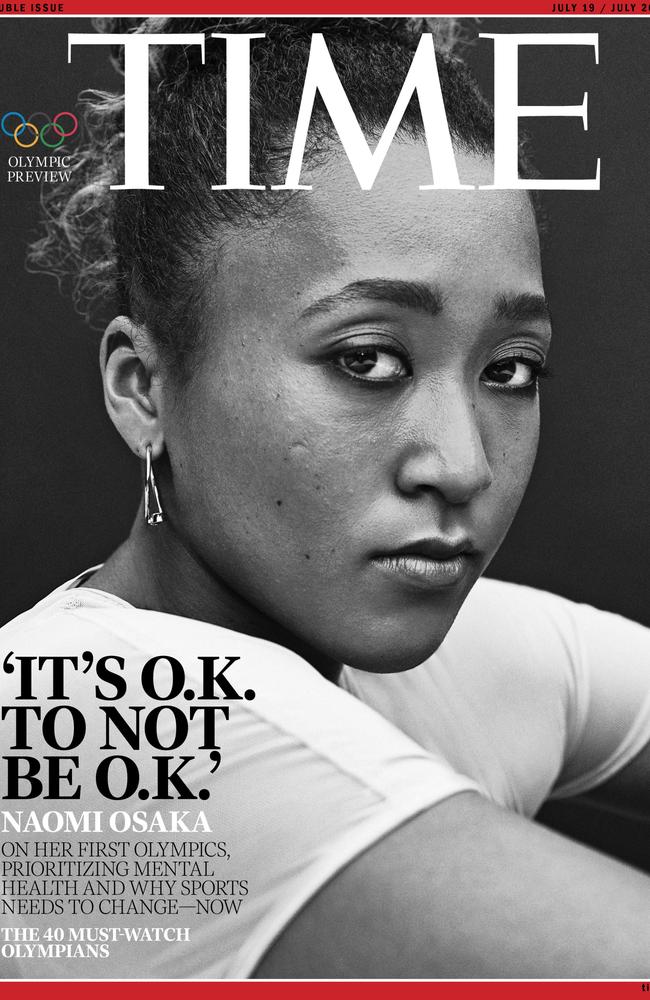 Naomi Osaka on the cover of Time magazine. Picture: TIME