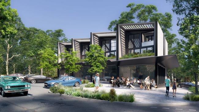 An artist's impression of the proposed apartment redevelopment that would replace a block of shops on Arthur St, Forestville. Picture: Ramsay Architects