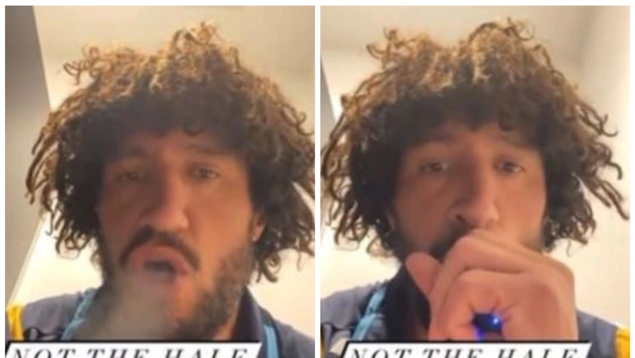 The Gold Coast Titans sacked former captain Kevin Proctor after vision appeared on his social media account showing him vaping. Pic: Instagram