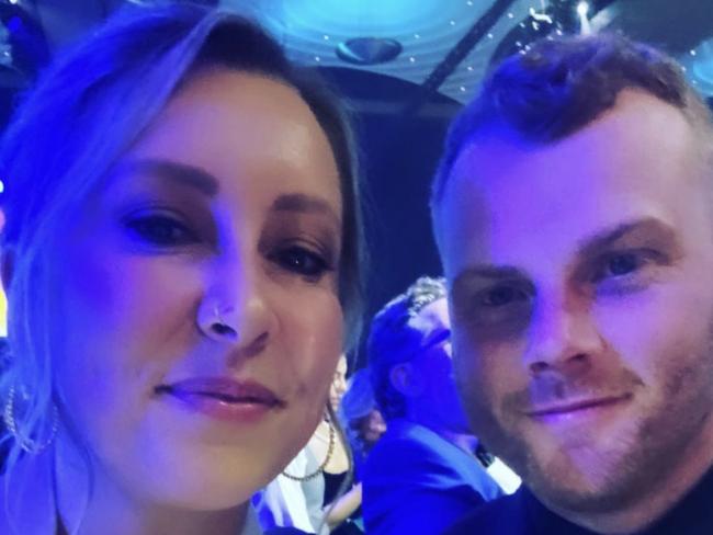 Haylea and Adam Cooney at the Brownlow