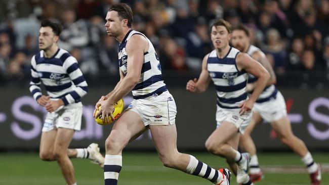 Patrick Dangerfield and the Cats get a home game to finish the season. Picture: Darrian Traynor/AFL Photos/via Getty Images