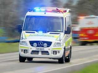 CRASH: A man was seriously injured in a crash on the New England Highway near Allora this morning. Picture: Tony Martin